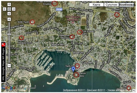 Бодрум. Карта